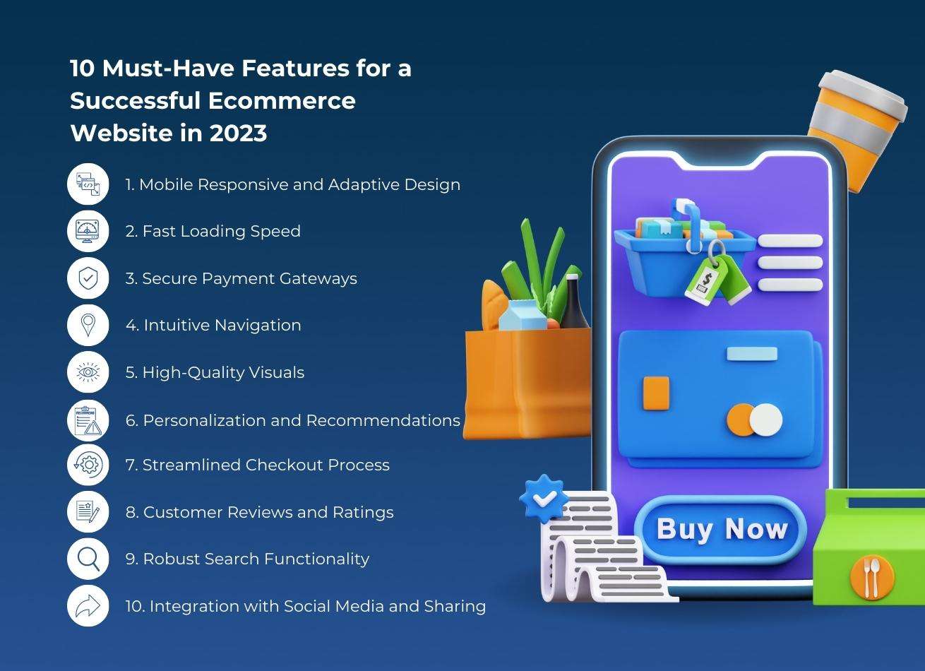 Discover the 10 essential features for a thriving ecommerce website in 2023. Elevate user experience, boost success, and stand out in the online business realm